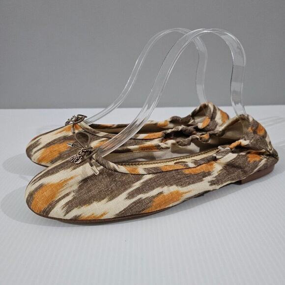 NEW Sam Edelman Felicia Ballet Flat Size 9 Soft Grey Multi Bow Slip On - Picture 1 of 12